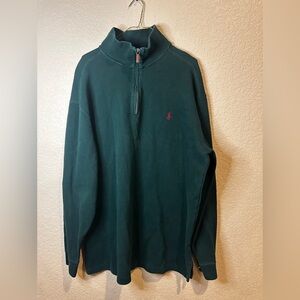 Ralph Lauren Men's Dark Green Zip-Up Sweater